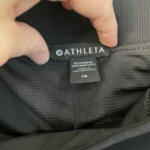 Athleta Brooklyn Skort 14 Black Gorpcore Pickleball Golf Travel Quiet Luxury Zip